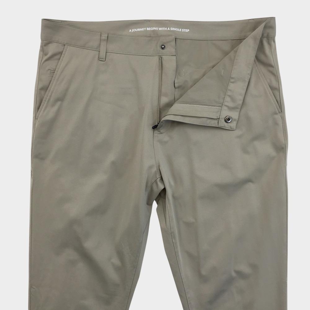 Rhone Commuter Slim Pants Mens 36 Tan Khaki Lightweight Technical Trousers